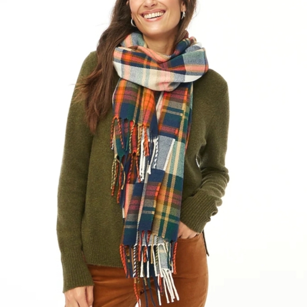 J.Crew Plaid Multicolor Scarf